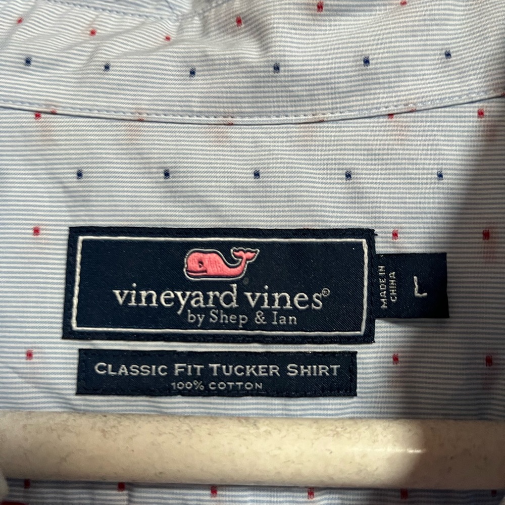 Vineyard Vines Classic Fit Tucker Shirt Large - Picture 5 of 8
